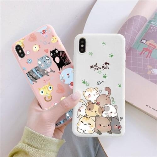 Cute Cartoon Lucky Cat For Xiaomi Mi 11 11i 10T Lite POCO X3 NFC F3 M3 Redmi Note 10 9 8 Pro 7 10S 9S 9T 8T 9C 9A Fund Capa