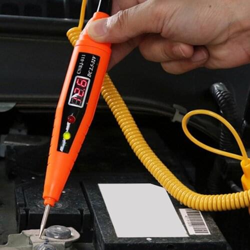 Digital Display Car Electrical Circuit Test Pen Voltage Tester Detector Automotive Auto Voltage Meter Power Probe Lamp Test Pen