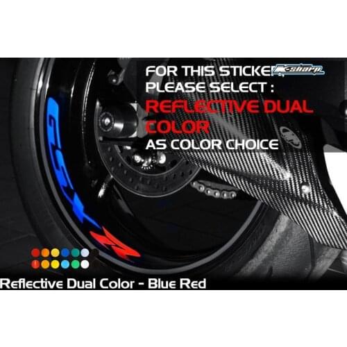 Para SUZUKI GSXR borde interior personalizado Declas rueda reflectante pegatinas rayas