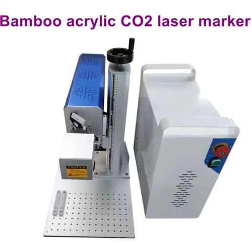 Bamboo toothpick making machine LED bulb printing machine wood pellets CO2 engraving machine 30W CO2 engraver