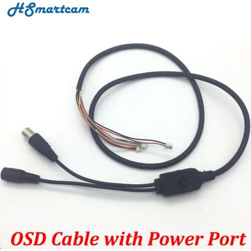 OSD Cable with Power Port + Video Port + OSD Menu Port for CCD Board