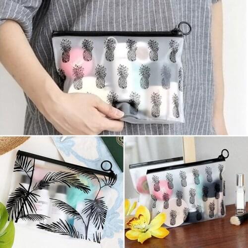Fashion Women Transparent Cosmetic Bag Clear PVC Waterproof Makeup Bag Case Travel Bath Wash Pouch Storage Organizer