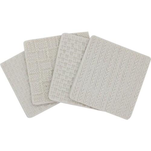 New Arrival Silicone Baby Knit Weave Fondant Mould Knitting Molds Embosser For Cake Sugarcraft Decoration 6 Styles Random Colors