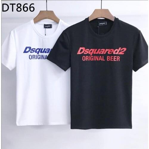 Authentic Dsquared2-letter print short-sleeved T-shirt mens casual half-sleeved t-shirt DT866