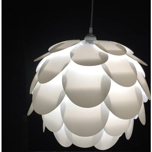 Ceiling Pendant DIY IQ Jigsaw Puzzle Lamp Shade Set Plastic Pine Cone Lampshade Assembly for Lighting Decoration
