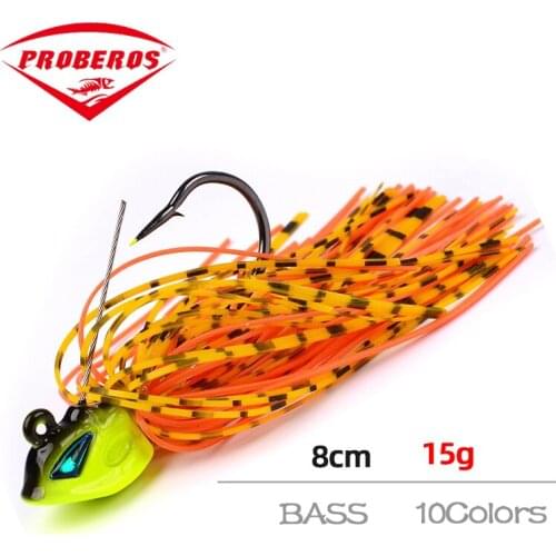 PRO BEROS Spinnerbait 8CM/15G bait Bass Fish Metal Bait Sequin Beard Pike Fishing Tackle Jigs Spinner Fishing Lure with hook