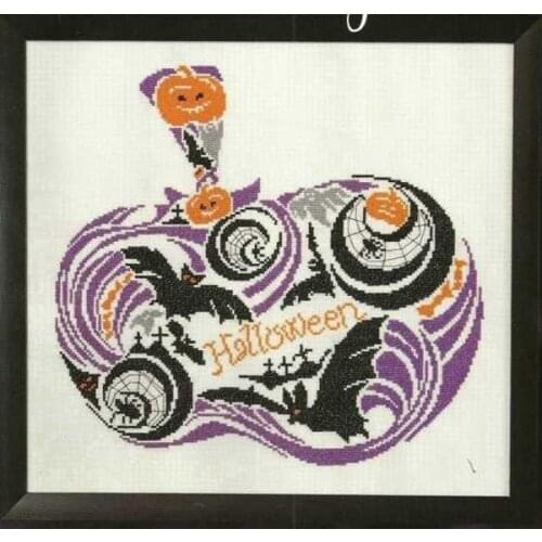 Psychedelic Halloween 42-40 Cross Stitch Set Cross-stitch Kit Embroidery Needlework Craft Packages Cotton Fabric Floss