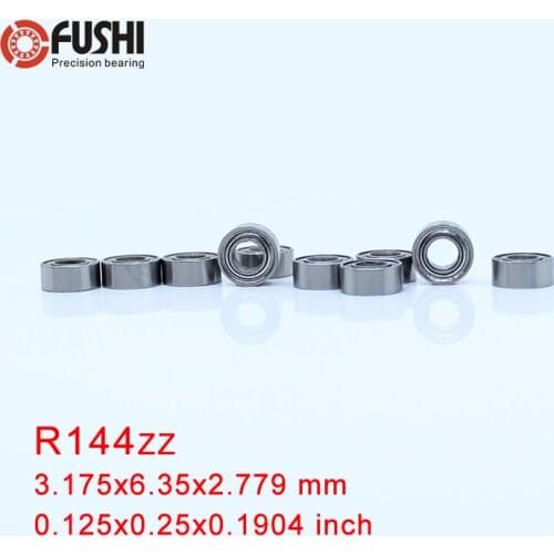 R144ZZ Bearing ABEC-1 10PCS 1/8"x1/4"x7/64" inch Miniature R144 ZZ Ball Bearings For RC Models