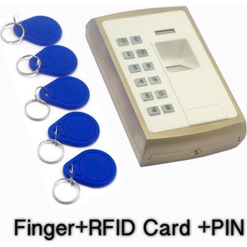 Metallic Casing Outdoor Thumb Access Control Fingerprint Door Access Device Biometric Register Keypad RFID Reader 1000Users