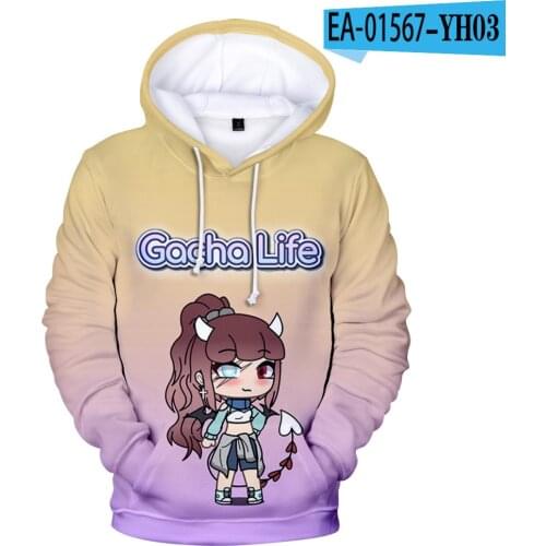 New Game Gacha Life Hoodie Sweatshirt Men/women Unisex 3D Hoodies Fashion Streetwear Coat Boys/girls Long Sleeve Gacha Life Tops