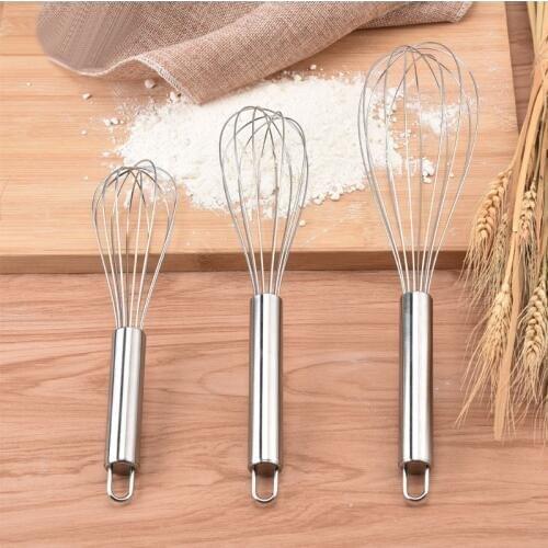 Stainless Steel Egg Beater Hand Whisk Mixer Kitchen Tools 8 10 12 Inch