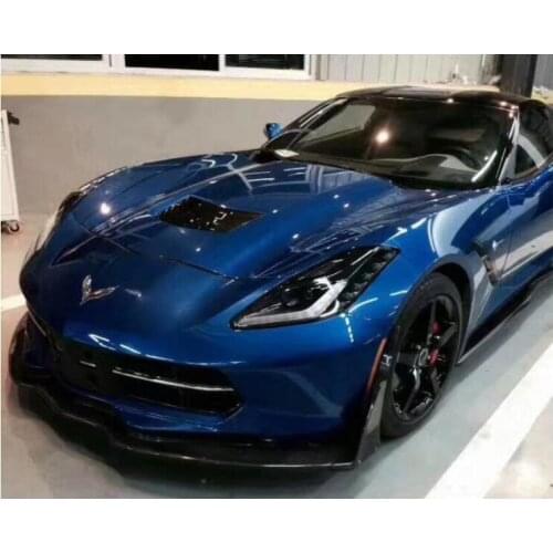 High Quality REAL CARBON FIBER Front Bumper Lip Spoiler Rear Trunk Diffuser Side Body Skirt FOR Chevrolet Corvette C7