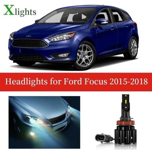 Xlights Led Headlight Bulb For Ford Focus 2015 2016 2017 2018 Low High Beam Canbus Car Headlamp Lamp Light Lighting Accessories