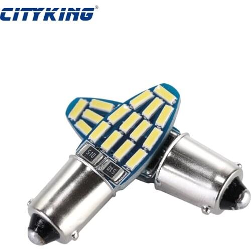 10PCS BA9S T4W 24SMD 4014 LED BAY9S BAX9S Light Bulb For Car Car Styling Reading Light Side Marker Light White DC 12V