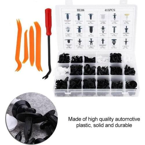 100pcs Automotive Plastic Rivet Car Fender Bumper Interior Trim Push Pin Clips Kit Car Accessories