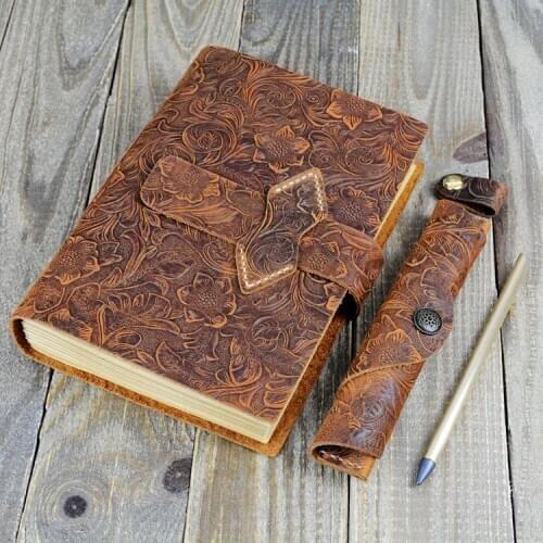 400 Pages Leather Journal Notebook Handcrafted Leather Daily Notepad best gift for he