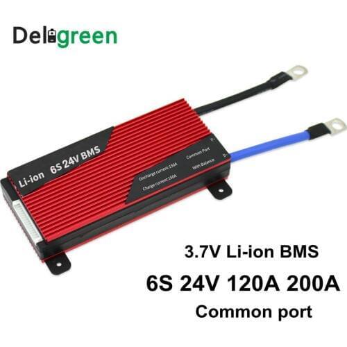 6S 120A 150A 200A 250A 24V PCM/PCB/BMS for 3.7V LiNCM battery pack 18650 Lithion Ion Battery Deligreen 6S BMS