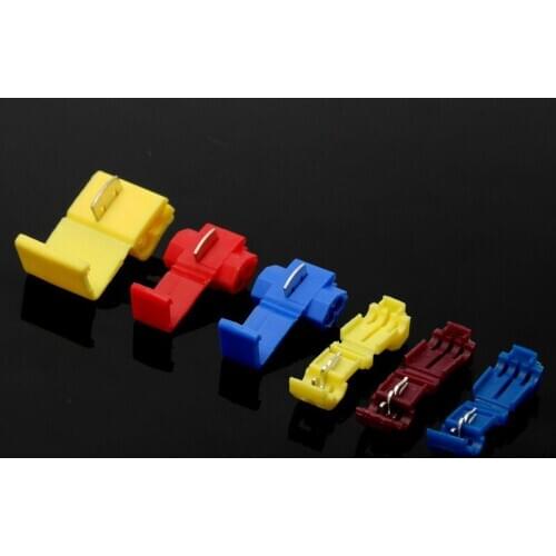 96pcs Yellow Red Blue Crimp Terminals Electrical Cable Connectors Fast Quick Splice Lock Wire Terminals Crimp