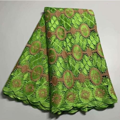 African Guipure Cord Lace Fabric With Velvet 2021 High Quality Nigerian Swiss Voile In Switzerland Embroidery Lace Fabric 5Y