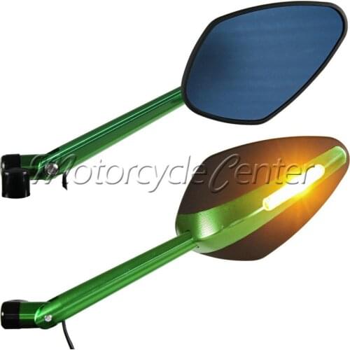 CNC Turn Signals lights Mirrors Led Side Rearview Mirror For Kawasaki Z1000 Z800 Z750 Z900 Z650 Z125 W800 W650 Street Bikes