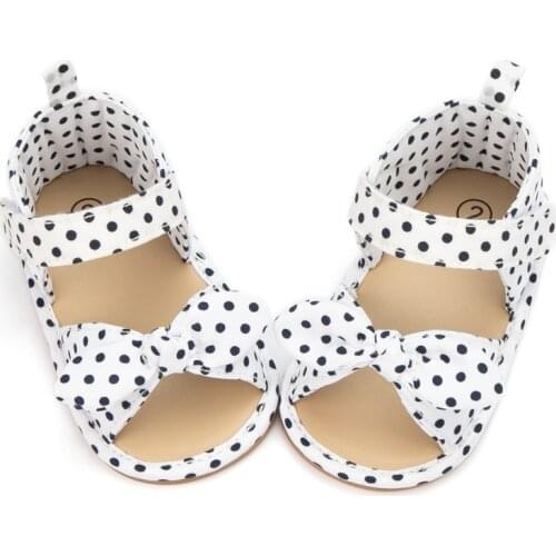 Toddler Infant Baby Girls Sandal soft Sole Non-slip Cute Wave point Flat Shoes Summer Baby Shoes First Walkers 0-18m