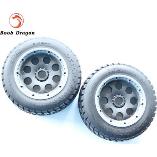 FVITEU Rubber T1000 Buster wheel tire tyre set(Front) for HPI BAJA 5T Parts Rovan king motor