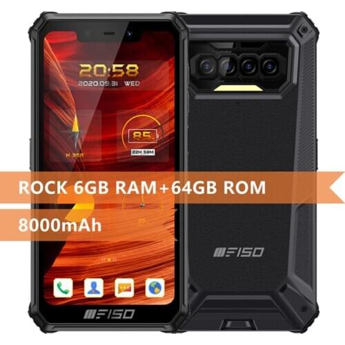 F150 B2021 Rugged 4G Mobile Phone IP68/69K 6GB+64GB 8000mAh Octa Core SmartPhone NFC 5.86'' HD+ MediaTek Helio G25 13MP Camera