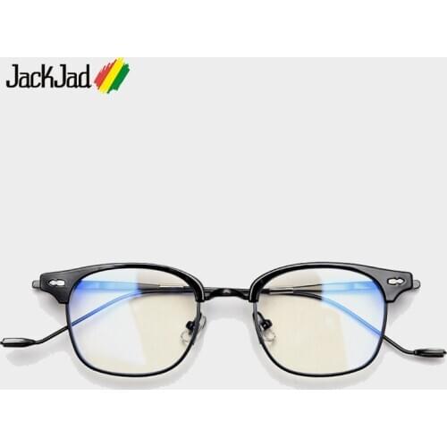JackJad 2020 Vintage Square Rivets Style Anti Blue Ray Glasses Frames Fashion Top Brand Design Eyewear Frame Eyeglasses ZS52011