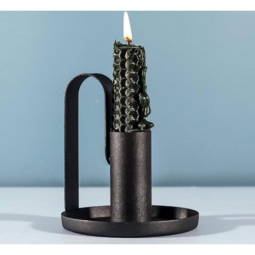 JRLHXJ Decorative Black Candlesticks