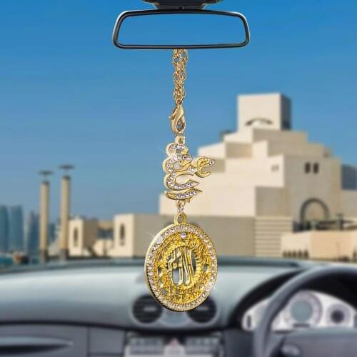 Creative Car Pendant islam muslim Allah Rearview Mirror Decoration Hanging Charm Ornaments Automobiles Interior Cars Accessories