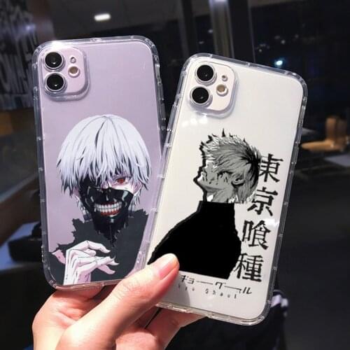 Soft Clear Shockproof Phone Case for IPhone XR X XS 12 11 Pro Max 7 8 6 6S Plus SE2 Japan Anime Tokyo Ghoul Suave Cover Coque