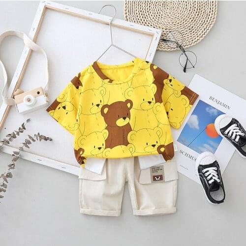 2021 new summer dress foreign style childrens wear handsome childrens short sleeve suit childrens wear boys