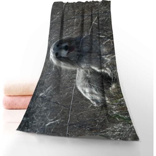New Custom Afghan Hound Towel Printed Cotton Face/Bath Towels Microfiber Fabric For Kids Men Women Shower Towels YT56