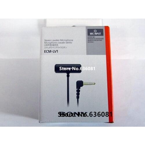 New Original ECM-LV1 Stereo Lavalier Microphone For Sony A7S3 A1 A7C A7RM4 A7RM3 A7M3 A9M2 A7RM2 A6600 A6500 A7M2 A6400 A9 A7