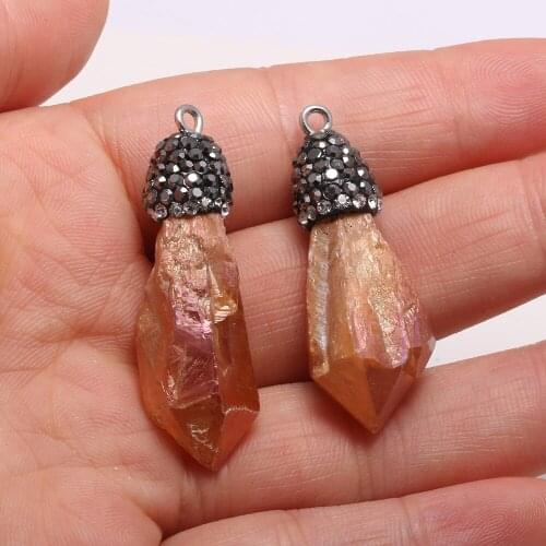 Necklace Pendant For Jewelry Making Irregular Crystal Drill Pendant Charms Necklace Handiwork Sewing Craft Accessory