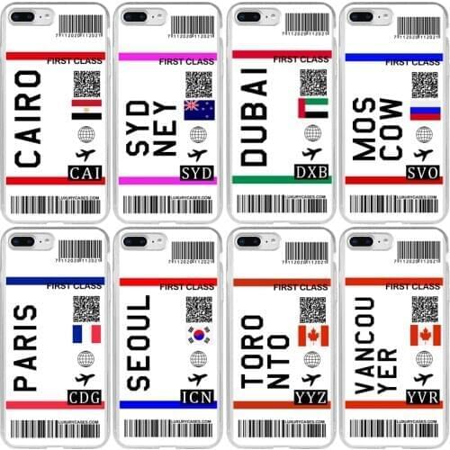 FIRST CLASS PLANE TICKET PARIS MOSCOW Cover Case for Oneplus 3 3T 4 5 5T 6 6T 7 7T 8 Pro
