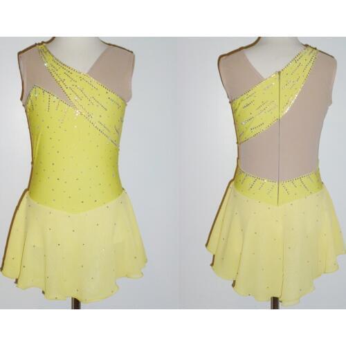 2016 Custom Ice Skating Dresses For Girls New Brand Vogue Figure Skating Competition Dress For Girls DR3024