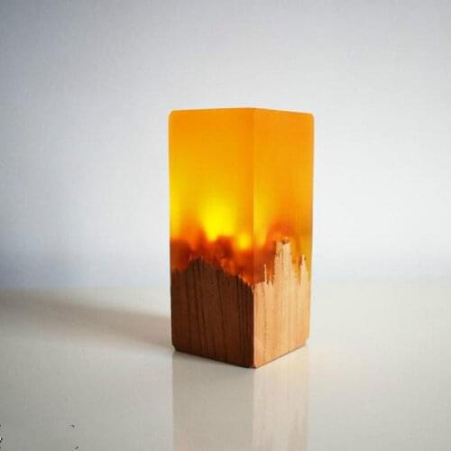 Childrens Birthday Gift Usb Night Light Creative Resin Wood Led Night Lamp New Strange Table Led Desk Lamp