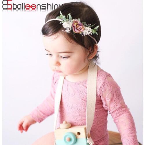 Balleenshiny Baby Girls Headband Lace Rabbit Ears Childrens Wreath Infant Newborn Photography Prop Kids Birthday Party Hairband