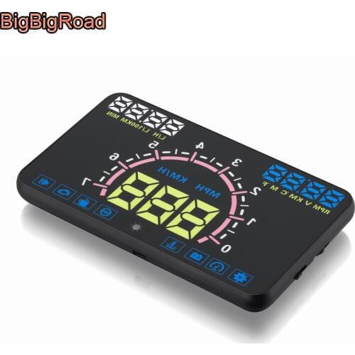 BigBigRoad Car HUD Head Up Display Windscreen Projector OBD2 For BMW X3 E83 F25 G01 X1 X2 E84 F48 F39 4 Series M4 F32 F33 F36
