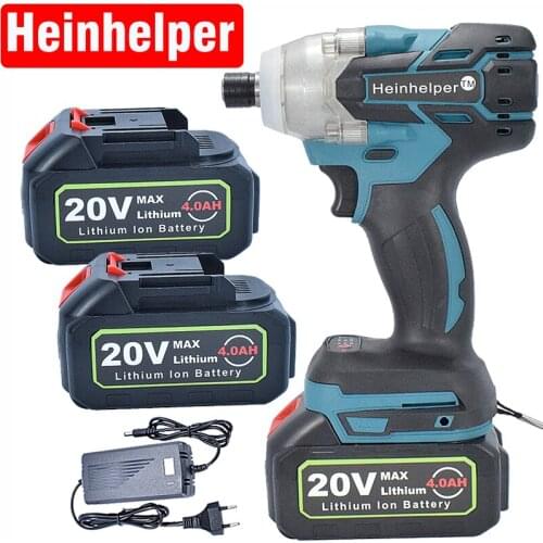 Brushless Cordless Electric Screwdriver Impact Wrench Power Tool Drill Driver 2000Amh Li Battery Compatible For Makita Battery