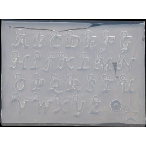 DIY 26 Small Size English Letters Mold Kit Alphabet Pendant UV Resin Silicone Mold Jewelry Making Tools Nail Art Crafts