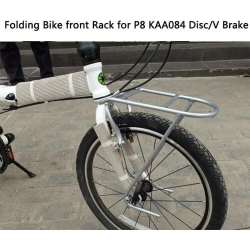 20 inch Folding Bike Racks For Dahon P8 Shelf Front Frame Basket Rack Aluminum Alloy Hanger KAA084 Disc brake V brake Universal