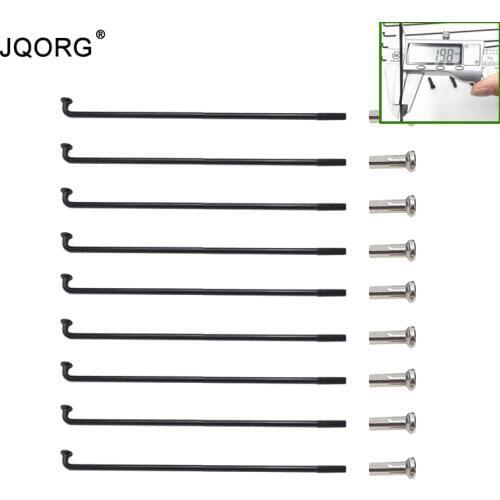 JQORG Bicycle Spokes 45# Steel 2.0mm Diameter Mountain Bike Spokes Bicycle Wheels Part 36 Pcs/lot J-bend Spokes For Bike Wheels