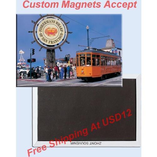 USA Travel Magnets Gifts ,San Francisco Fishermans Wharf Metal Refrigerator Magnet 5569