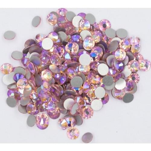 Light Pink AB SS3~SS30 Non Hotfix Rhinestone стразы Flatback Glass Stone Nail Rhinestones Diamond For DIY Nail Decorations