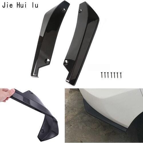 2Pcs Universal Car Rear Bumper Lip Spoiler Diffuser Splitter Scratch Protector