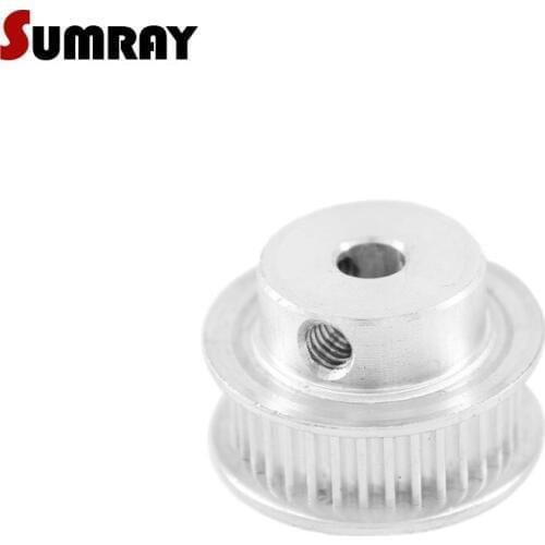 SUMRAY 2GT Timing Pulley 35T Toothed Pulley Wheel Bore 5/6/6.35/7/8/10/12mm Stepper Motor Belt Pulley 7mm Belt Width