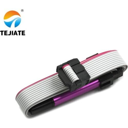 1PCS AVR JTAG ICE Emulator Module USB Downloader Wire Metal Case Random Color