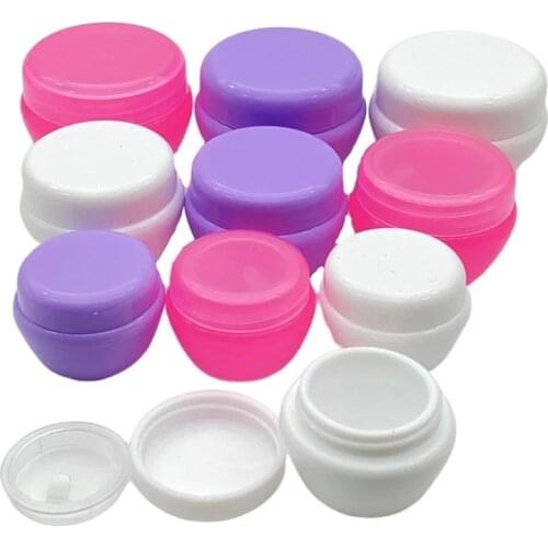10Pcs 5g/10g/20g/30g Empty Makeup Jar Pot Refillable Sample bottles Travel Face Cream Lotion Cosmetic Containers